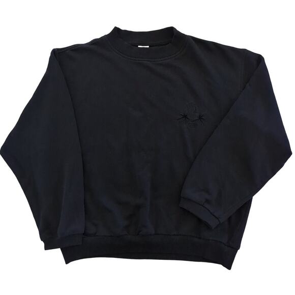VTG BOGNER Black Sweatshirt Stitch Logo RN 54193 Men's Size Medium - Picture 1 of 7